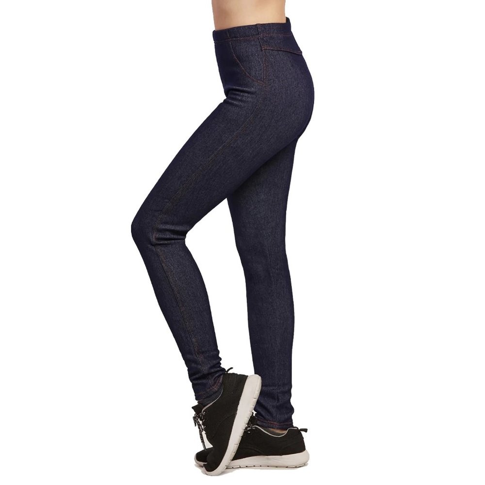 Denim Look Thermal leggings Jeggings Blue Fleece Lined Pants Polar Stre…